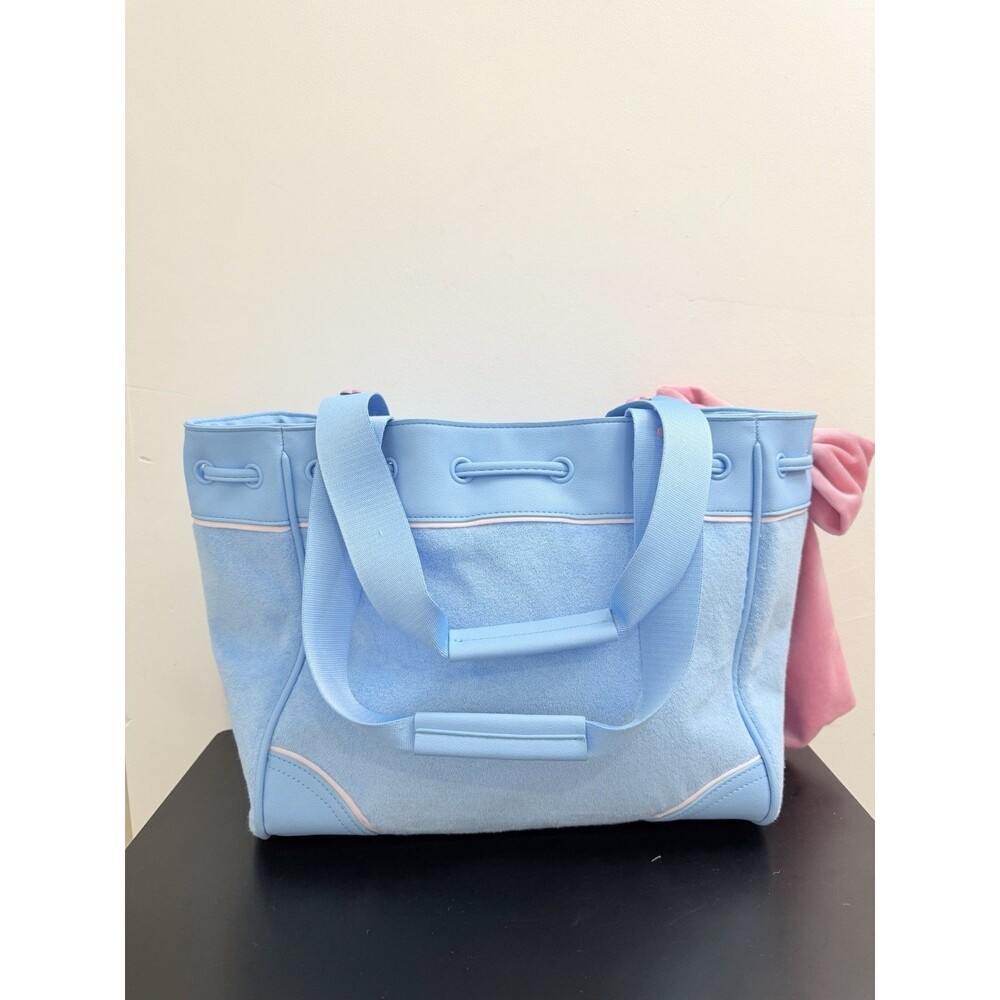 Juicy Couture Retro Strawberry Daydreamer Tote Blue Gleam New - Picture 7 of 9